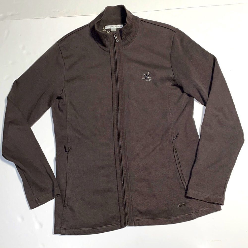 Cutter & Buck 100% Supima cotton fine rib zip jacket with zip pockets size S/P